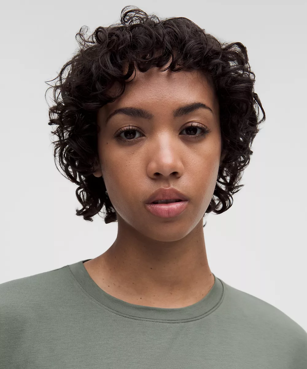 T-shirt manches chauve-souris en coton-modal — Willow Leaf, view 4