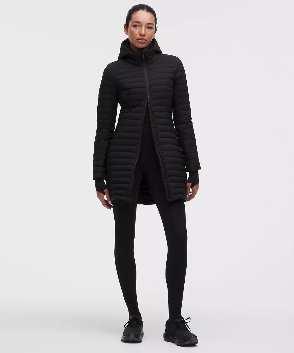 Veste longue Pack It Down — Black, view 1