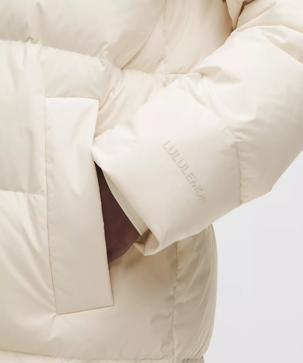 Veste longue Wunder Puff garnissage duvet 600 femme — Light Ivory, view 4