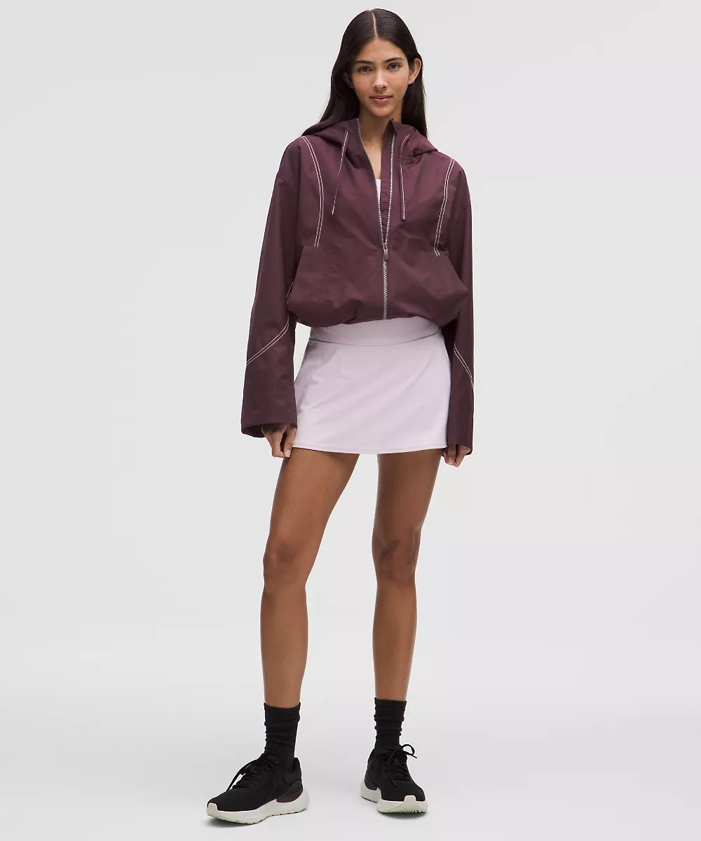 Veste à capuche courte résistante à l'eau — Goodnight Plum/Light Ivory, view 2