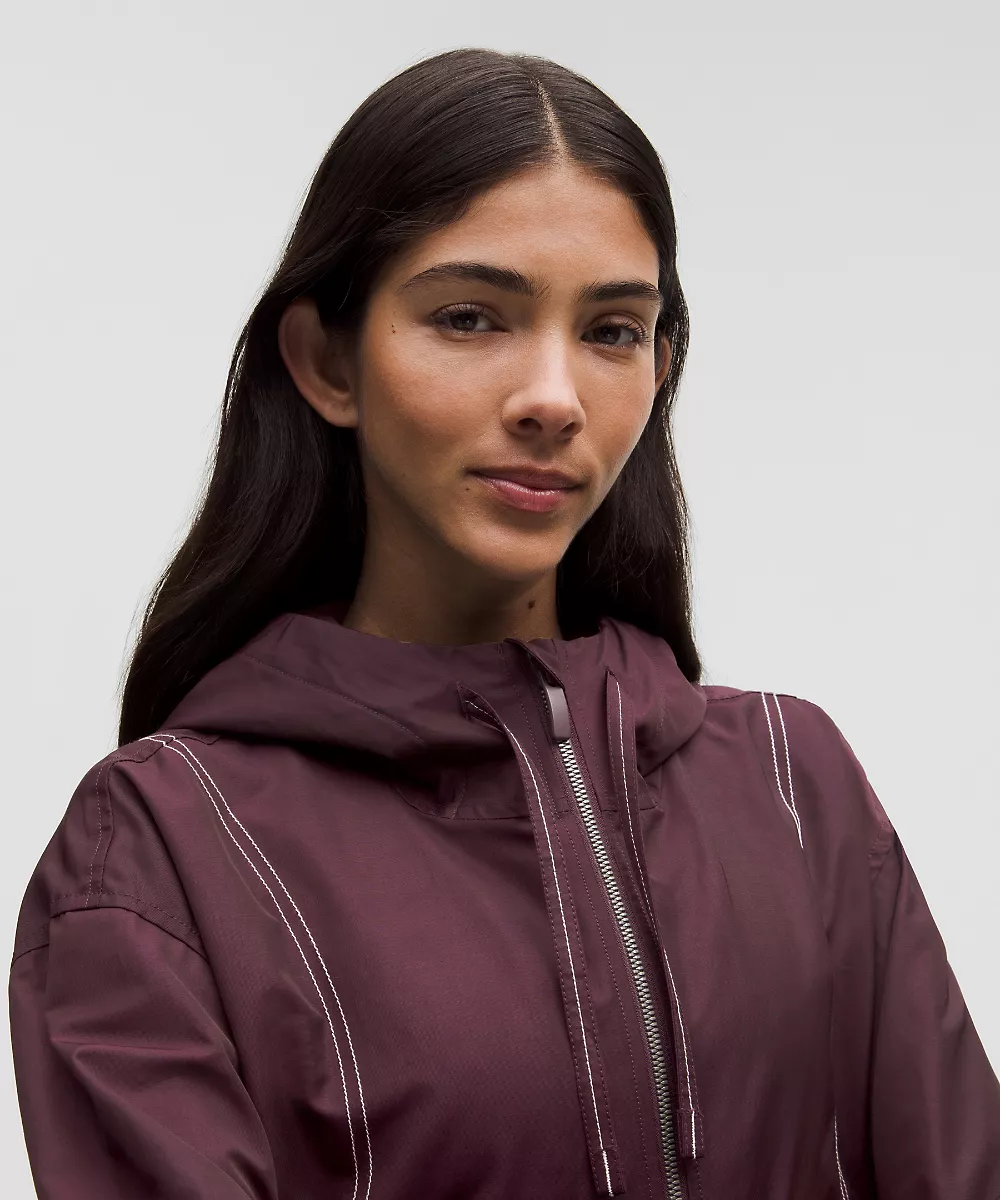 Veste à capuche courte résistante à l'eau — Goodnight Plum/Light Ivory, view 4