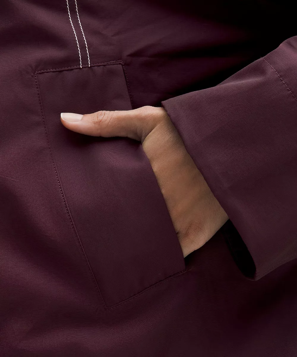 Veste à capuche courte résistante à l'eau — Goodnight Plum/Light Ivory, view 5