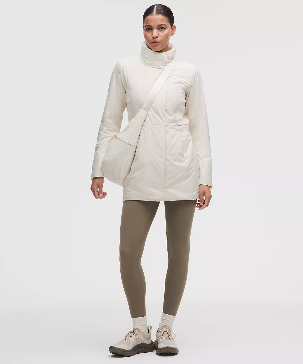 Veste longue Sleek City — Light Ivory, view 1