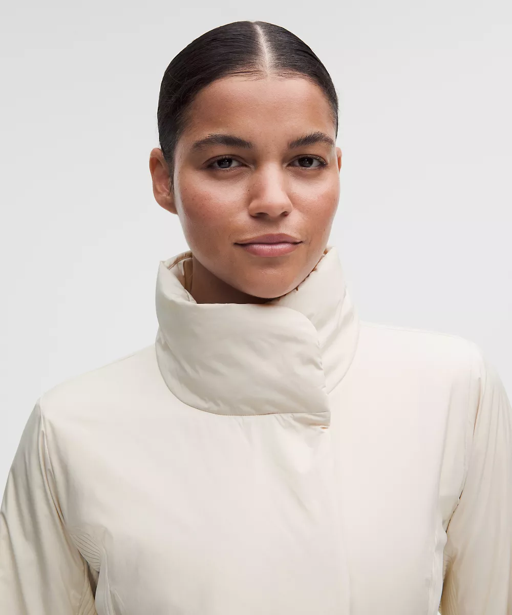 Veste longue Sleek City — Light Ivory, view 3