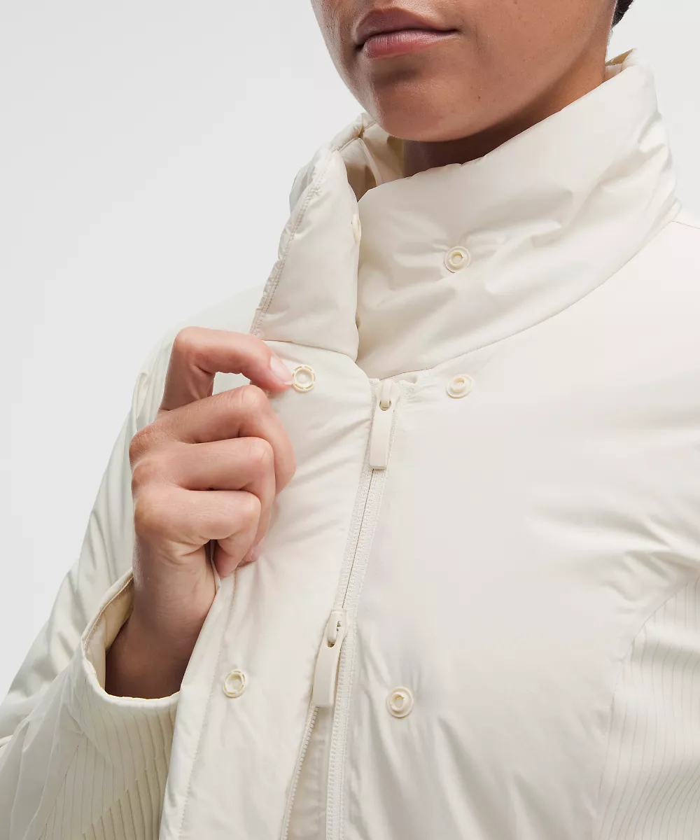 Veste longue Sleek City — Light Ivory, view 4