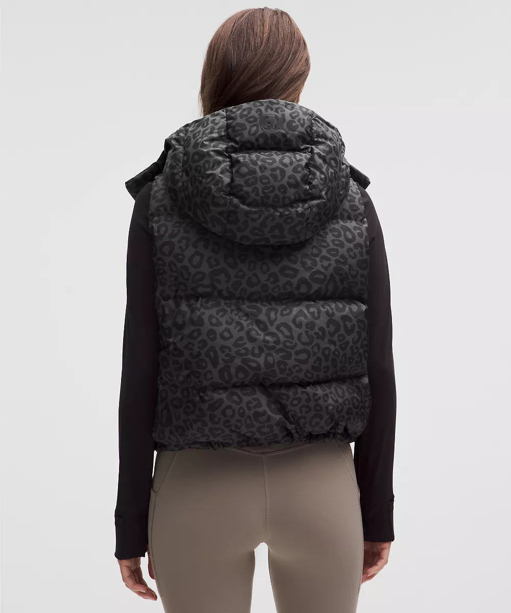 Gilet court Wunder Puff garnissage duvet 600 *Print — Leopardo Shift Graphite Grey Multi, view 3