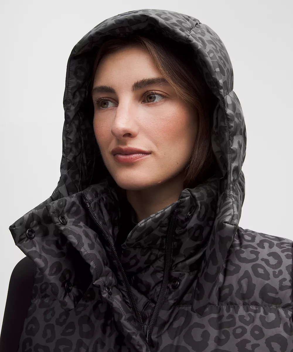 Gilet court Wunder Puff garnissage duvet 600 *Print — Leopardo Shift Graphite Grey Multi, view 4