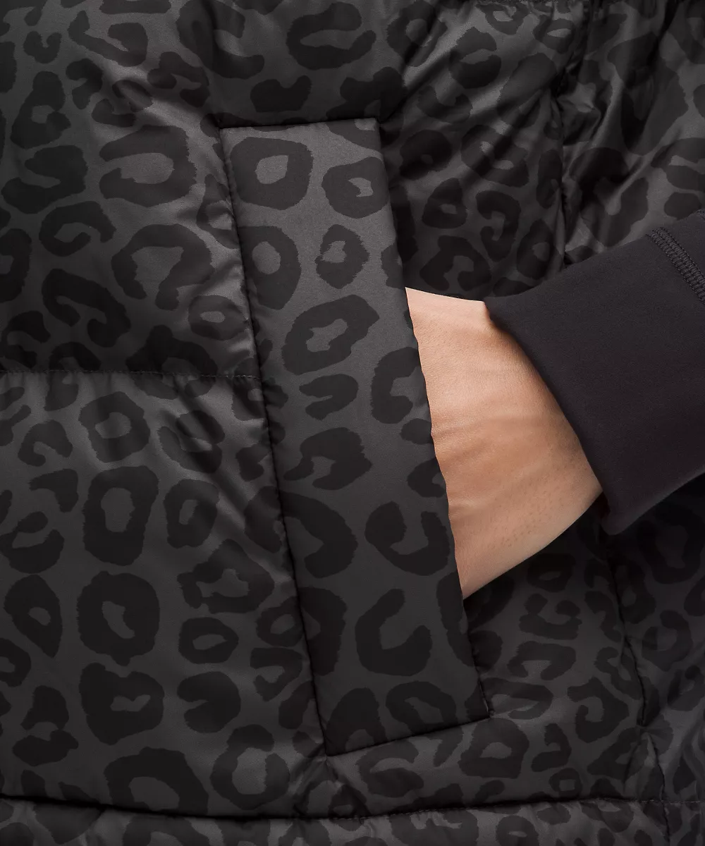 Gilet court Wunder Puff garnissage duvet 600 *Print — Leopardo Shift Graphite Grey Multi, view 5