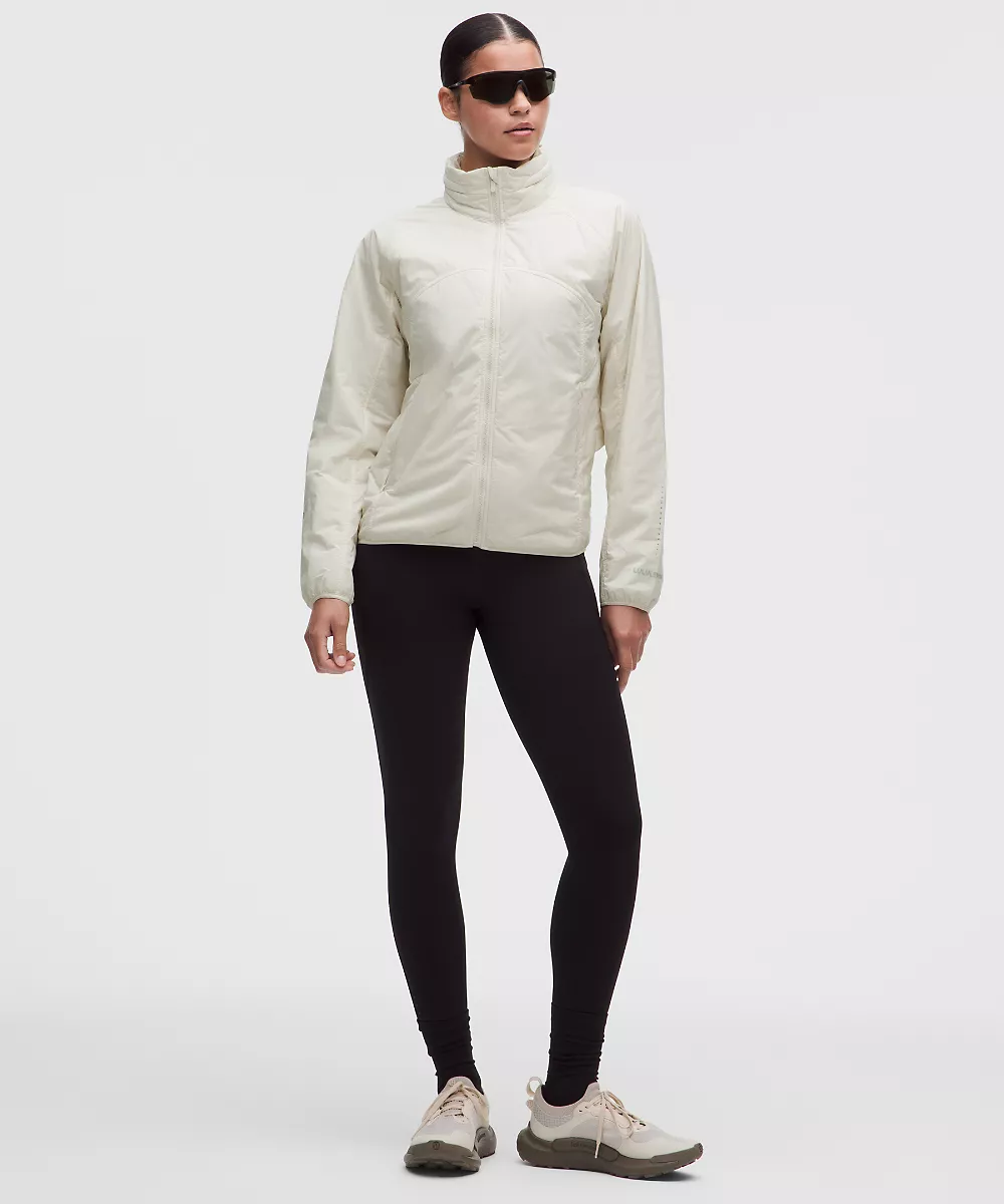 Veste de running isolante à aération dorsale — Light Ivory, view 2