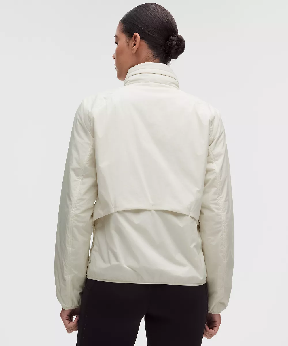 Veste de running isolante à aération dorsale — Light Ivory, view 3