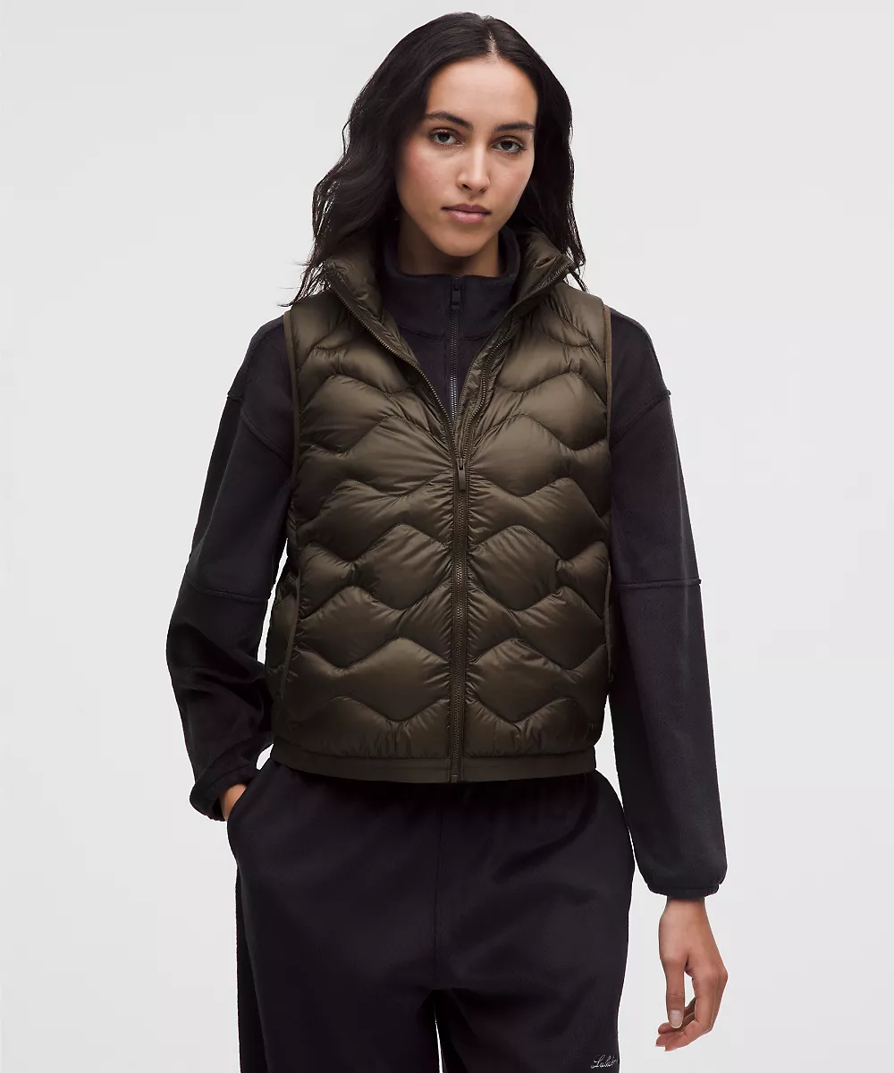 Gilet matelassé ultraléger garnissage duvet 900 femme — Olive Brown, view 1