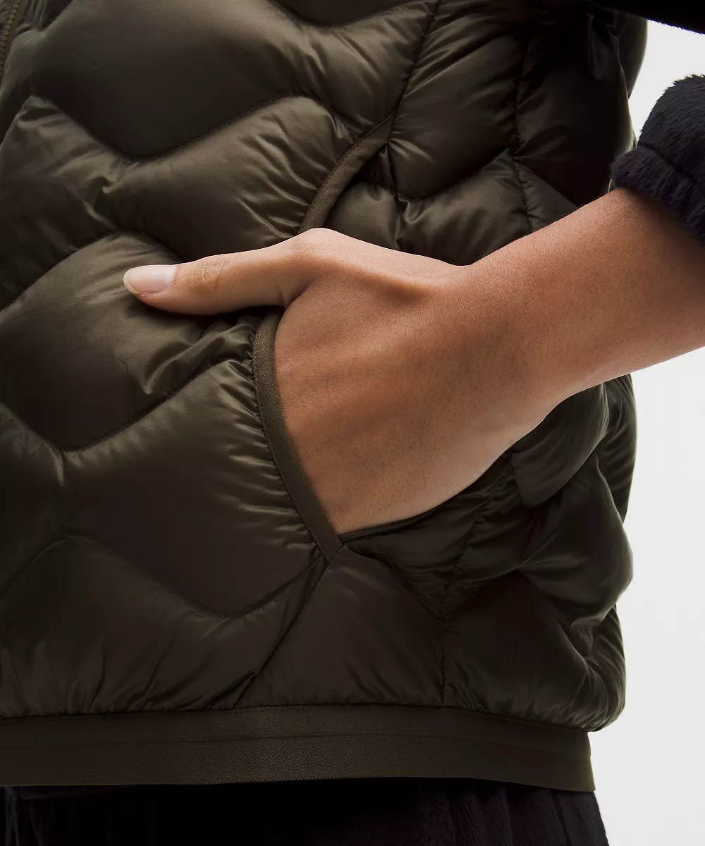 Gilet matelassé ultraléger garnissage duvet 900 femme — Olive Brown, view 5