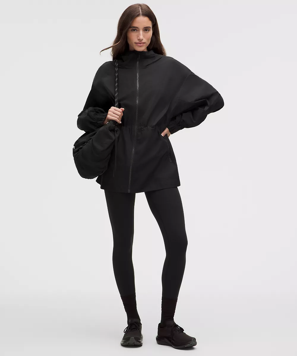 Veste anti-UV oversize à taille resserrée — Black, view 2