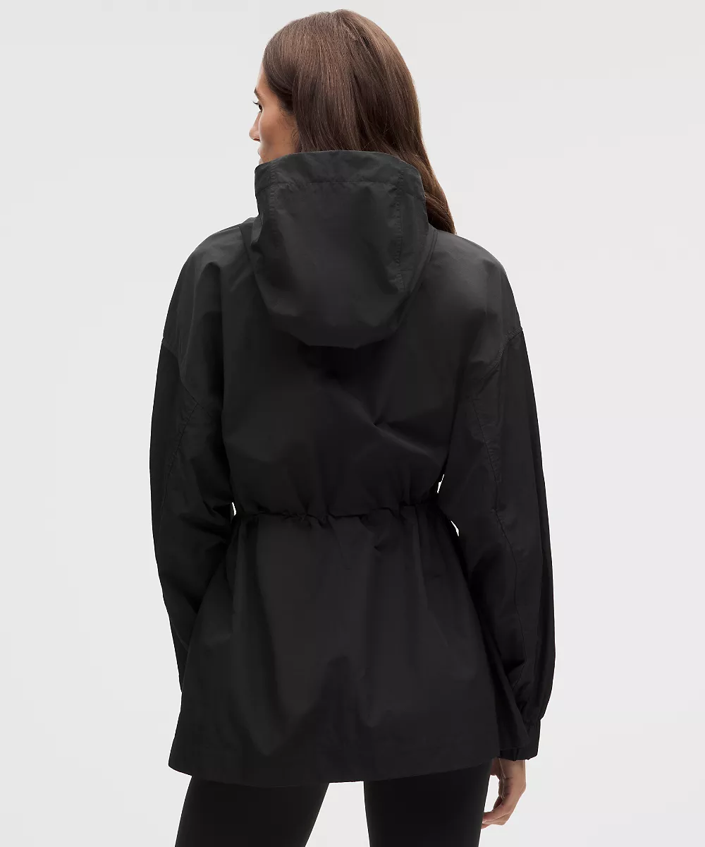 Veste anti-UV oversize à taille resserrée — Black, view 3