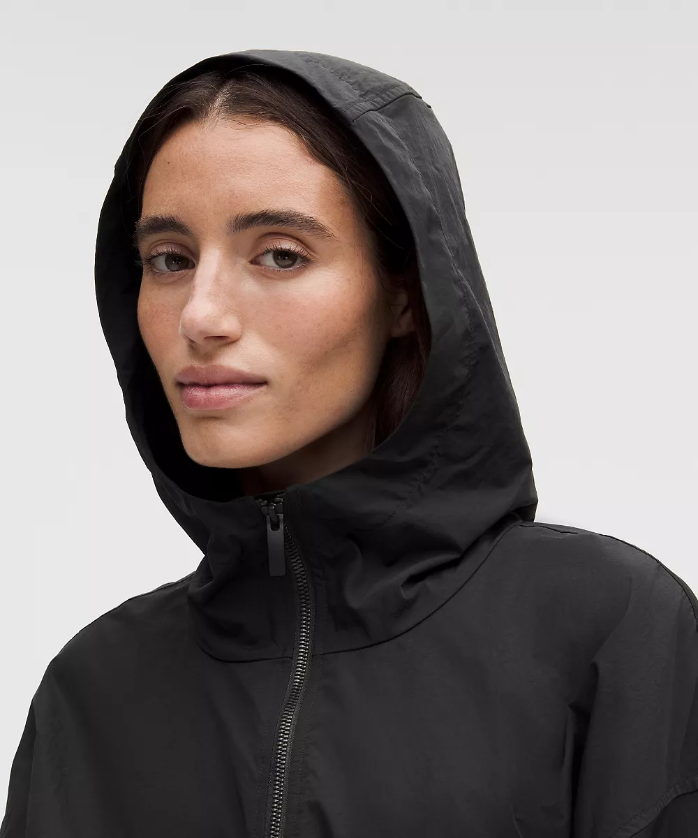 Veste anti-UV oversize à taille resserrée — Black, view 4