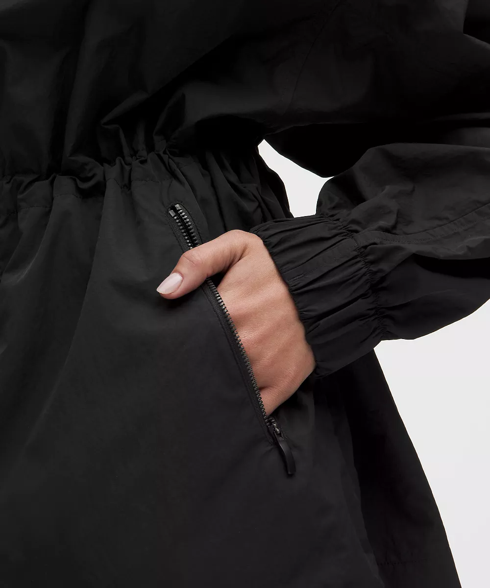Veste anti-UV oversize à taille resserrée — Black, view 5