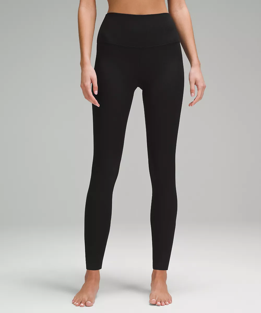 lululemon Align™ pantalon taille haute côtelé 28" — Black, view 1