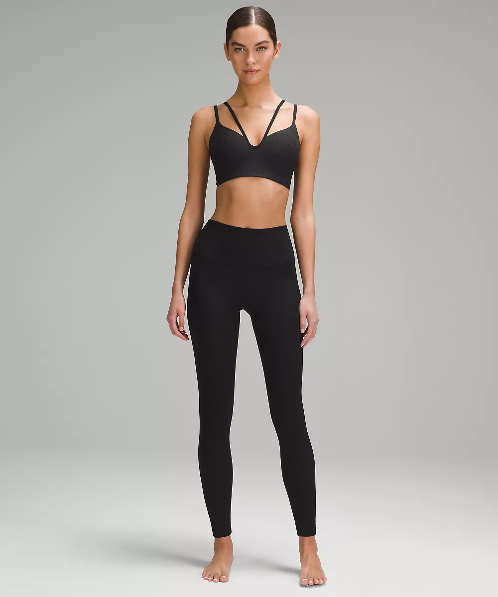 lululemon Align™ pantalon taille haute côtelé 28" — Black, view 2