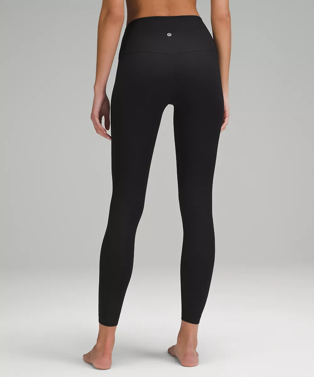 lululemon Align™ pantalon taille haute côtelé 28" — Black, view 3