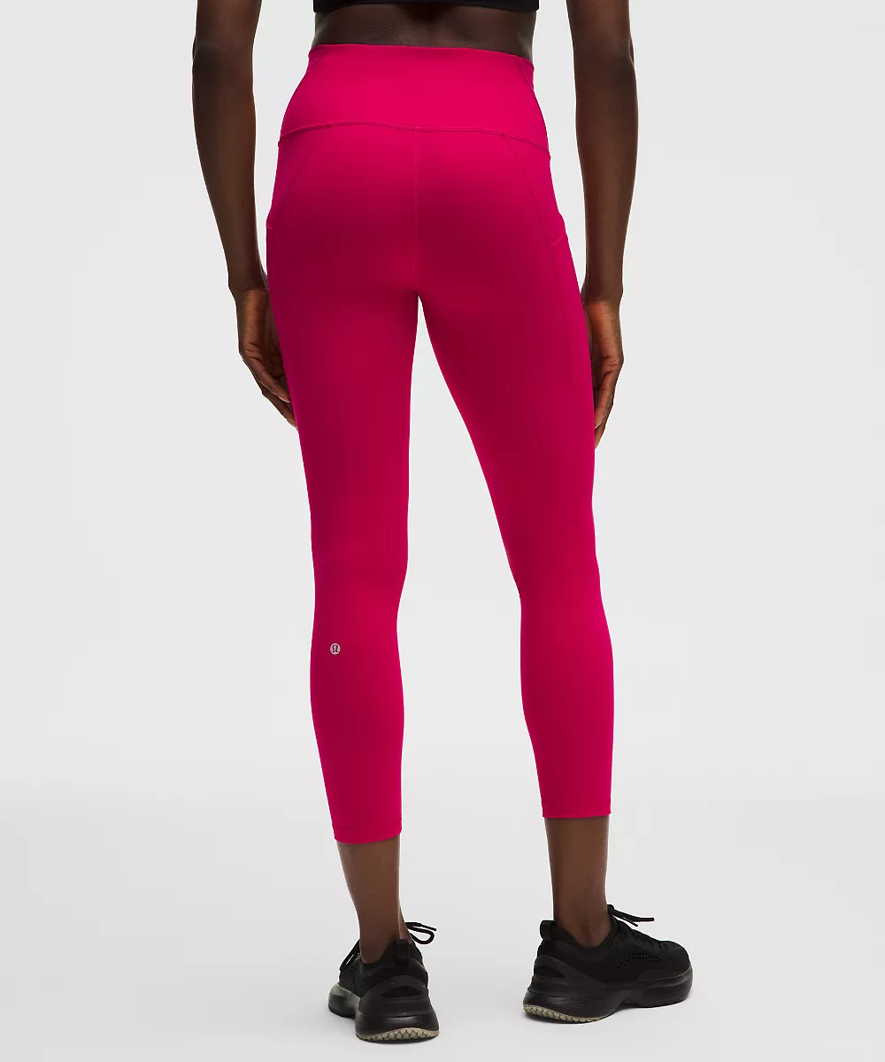 Legging taille haute à poches Wunder Train 25" — Mulberry Spark, view 3