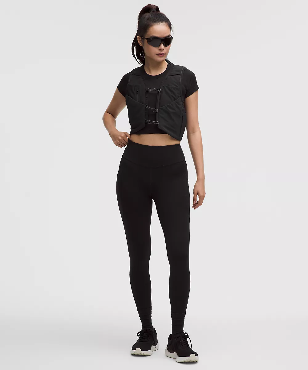 Legging Fast and Free taille haute 25" *5 poches — Black, view 1