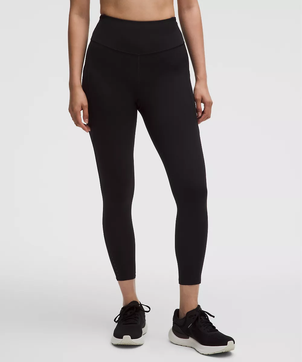 Legging Fast and Free taille haute 25" *5 poches — Black, view 2