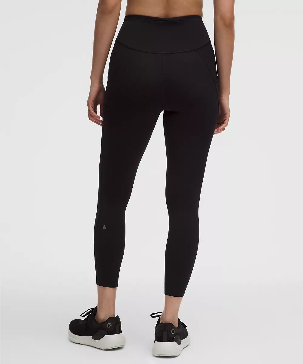 Legging Fast and Free taille haute 25" *5 poches — Black, view 3