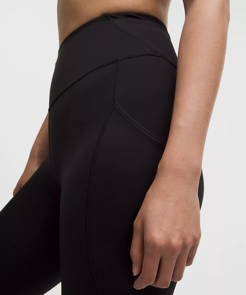 Legging Fast and Free taille haute 25" *5 poches — Black, view 5