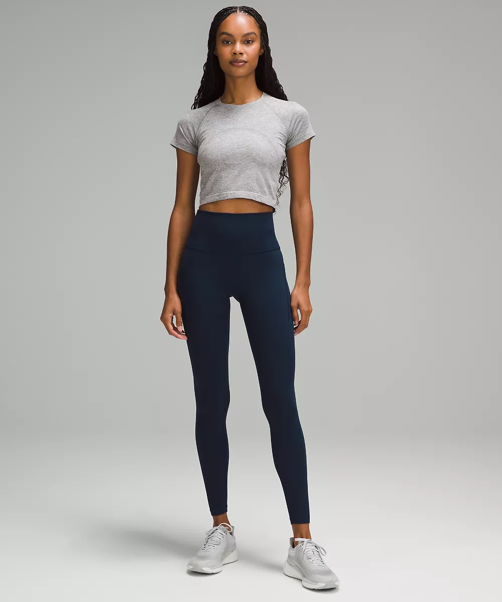 Legging taille haute à poches Wunder Train 28" — True Navy, view 2