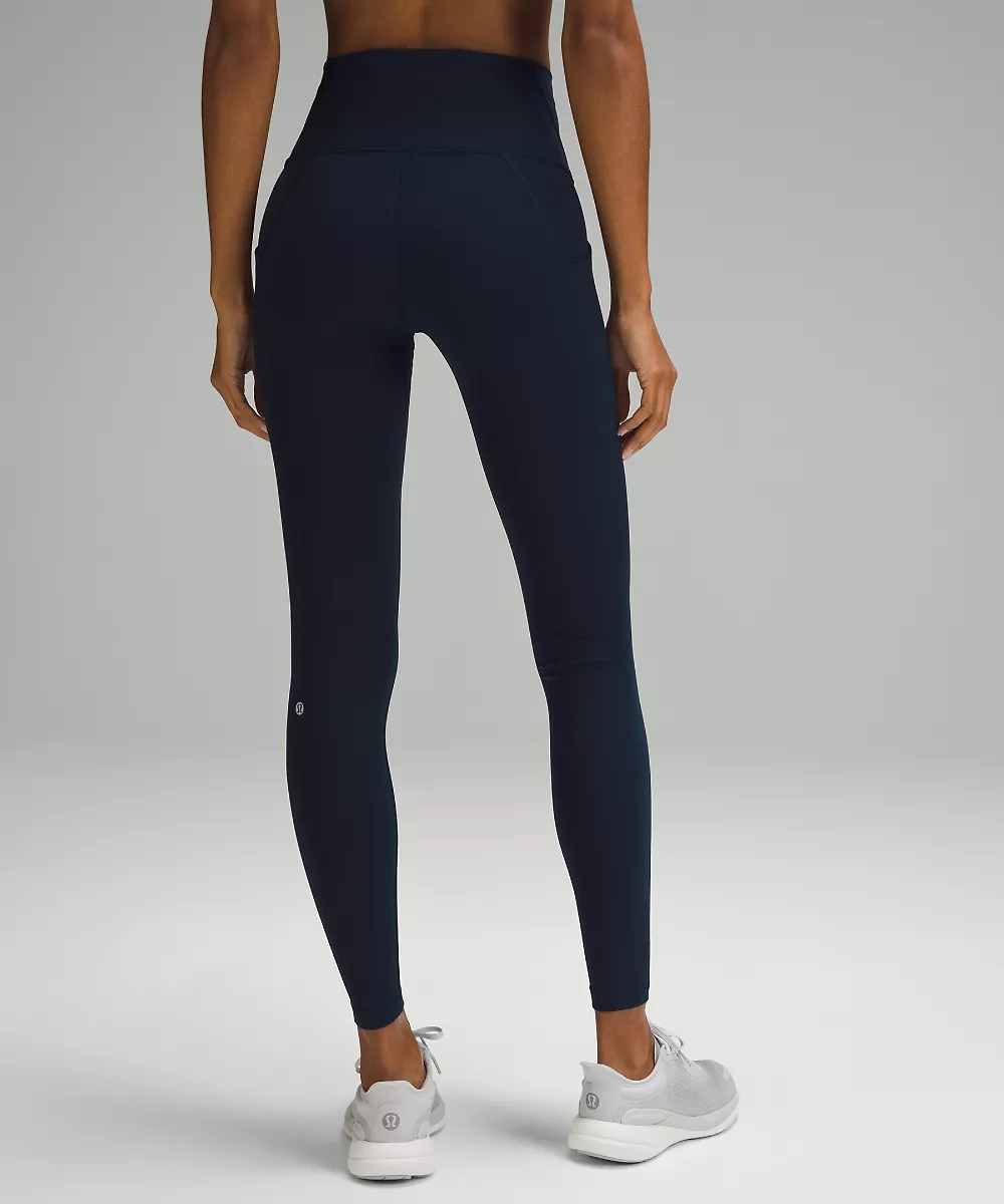Legging taille haute à poches Wunder Train 28" — True Navy, view 3