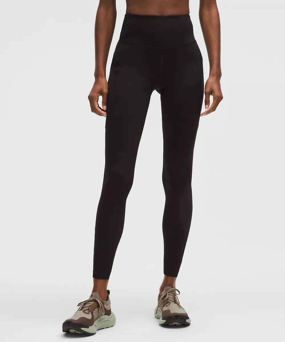 Legging thermique Fast and Free taille haute 28" *5 poches — Black, view 2