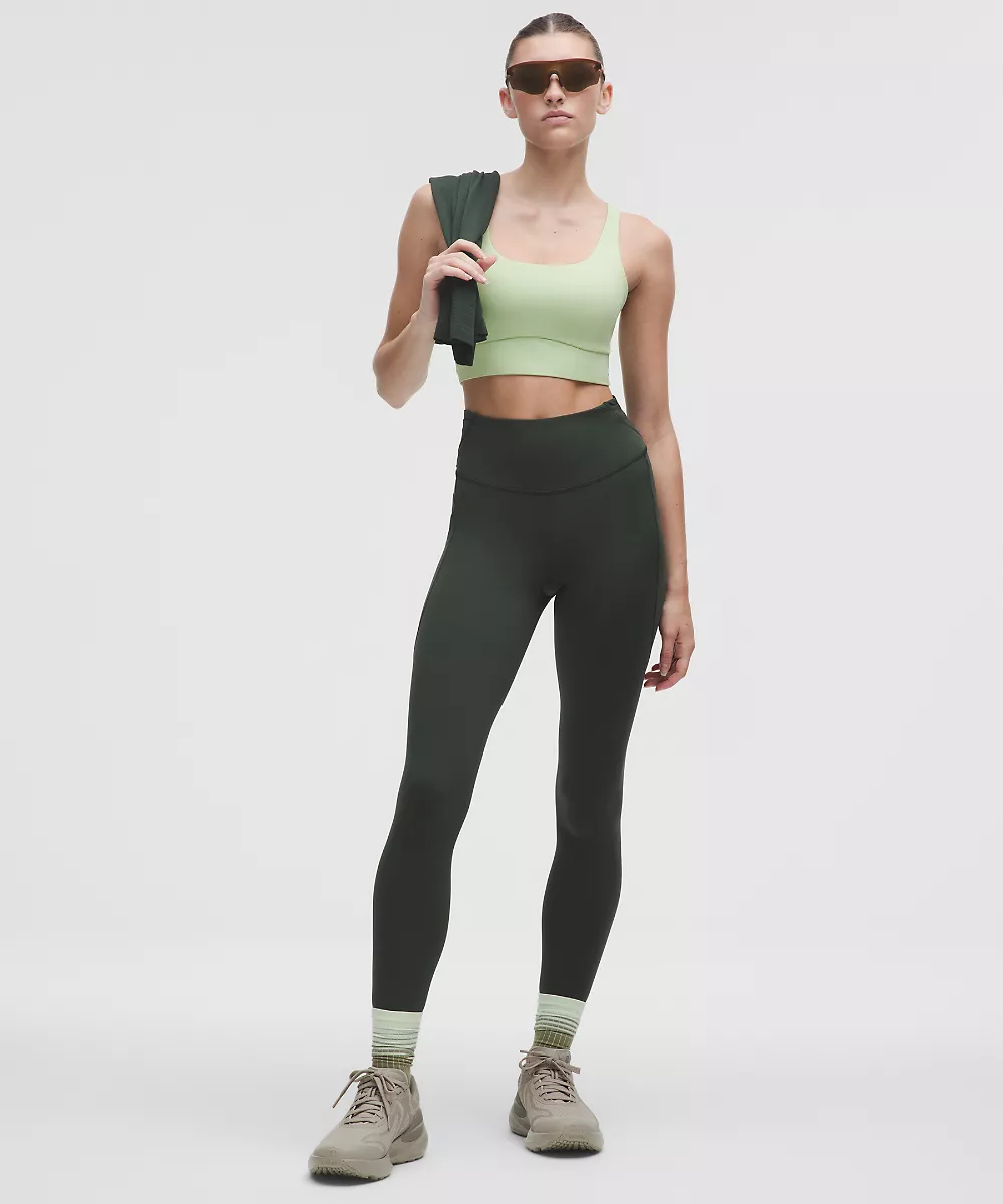 Legging Fast and Free taille haute 28" *5 poches — Rainforest Green, view 1