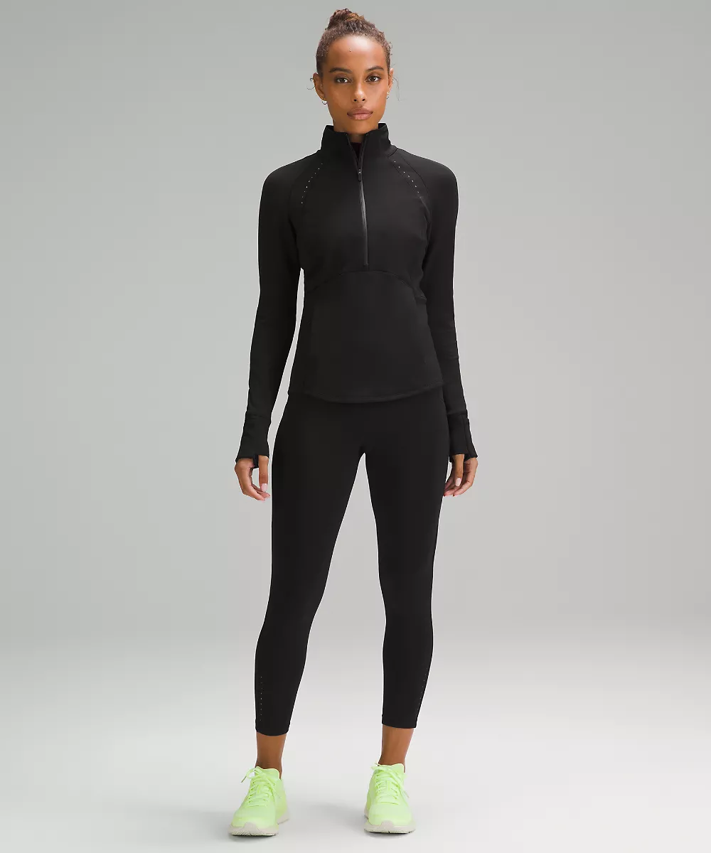Legging thermique Fast and Free taille haute 25" *5 poches — Black, view 2