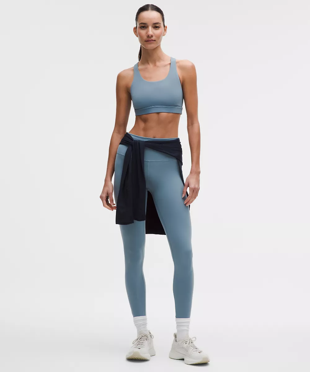 Legging taille haute Wunder Train 25" — Steel Blue, view 1