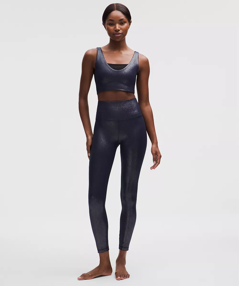 lululemon Align™ pantalon taille haute 25" *Shimmer — Luxe Shine Foil Print True Navy Silver, view 1