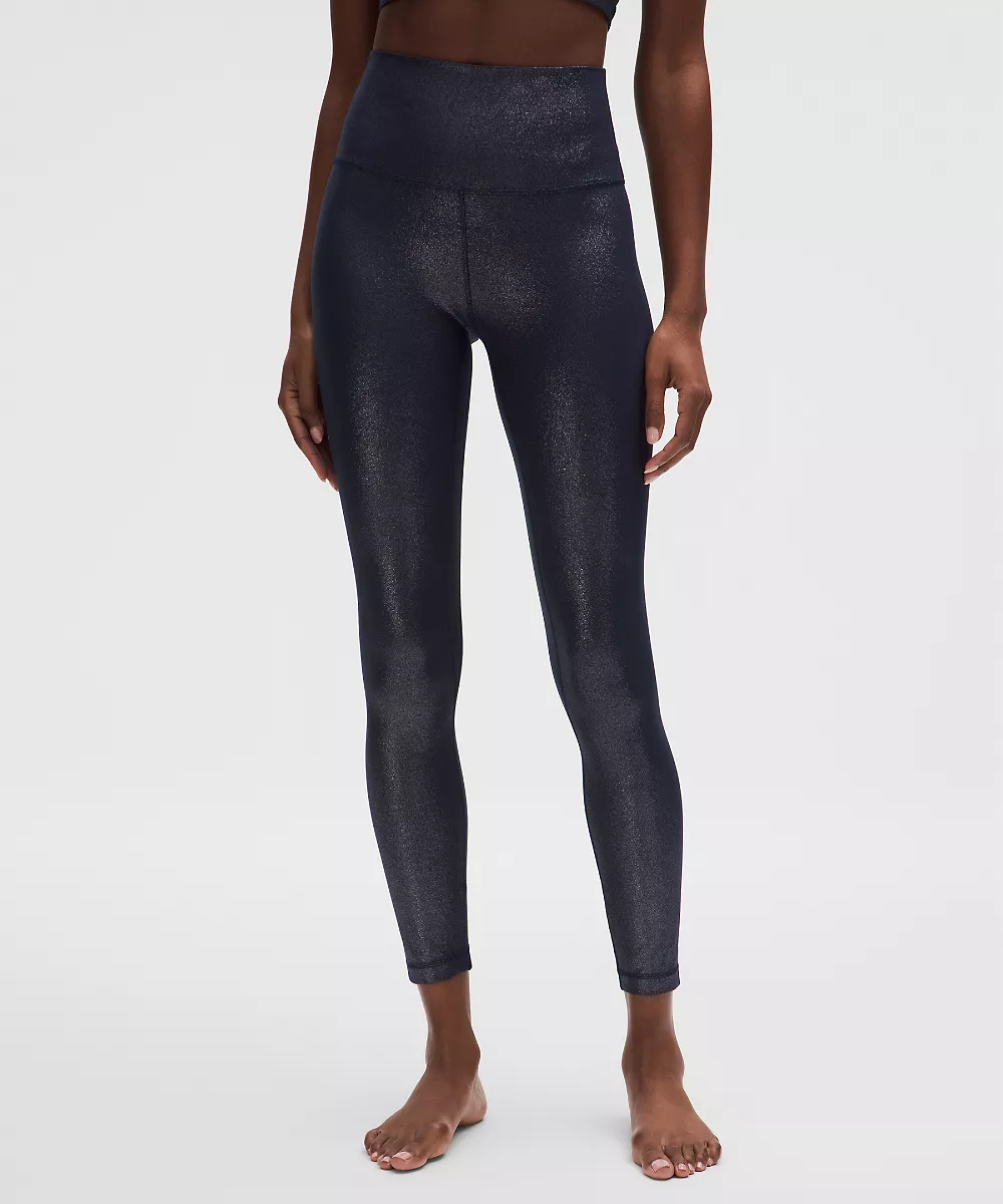 lululemon Align™ pantalon taille haute 25" *Shimmer — Luxe Shine Foil Print True Navy Silver, view 2