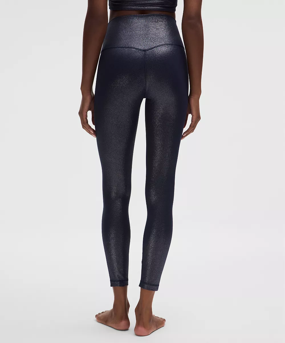 lululemon Align™ pantalon taille haute 25" *Shimmer — Luxe Shine Foil Print True Navy Silver, view 3