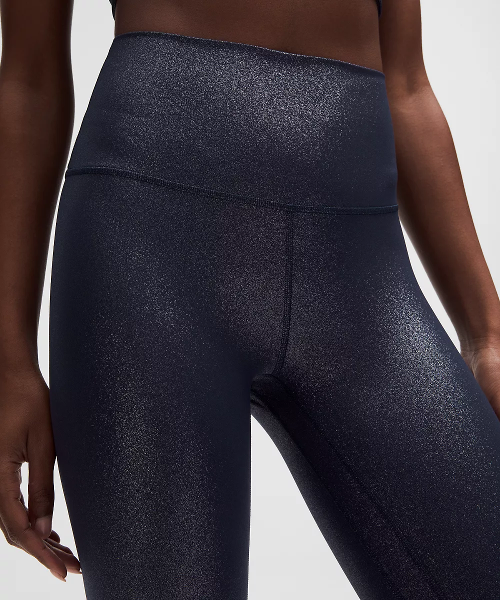 lululemon Align™ pantalon taille haute 25" *Shimmer — Luxe Shine Foil Print True Navy Silver, view 4