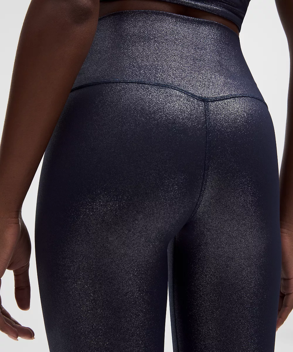 lululemon Align™ pantalon taille haute 25" *Shimmer — Luxe Shine Foil Print True Navy Silver, view 5