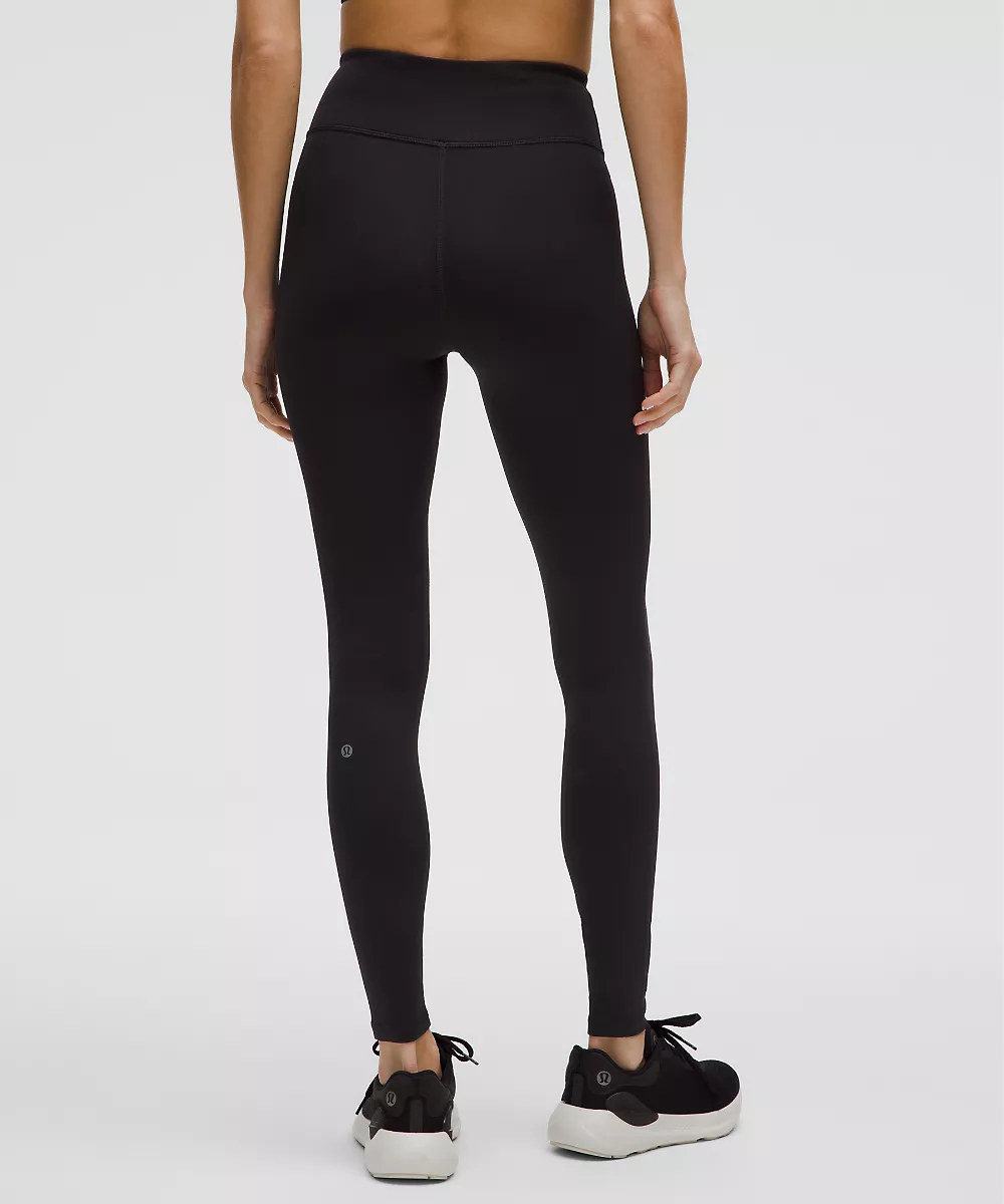 Legging de running thermique taille haute 28" — Black, view 3