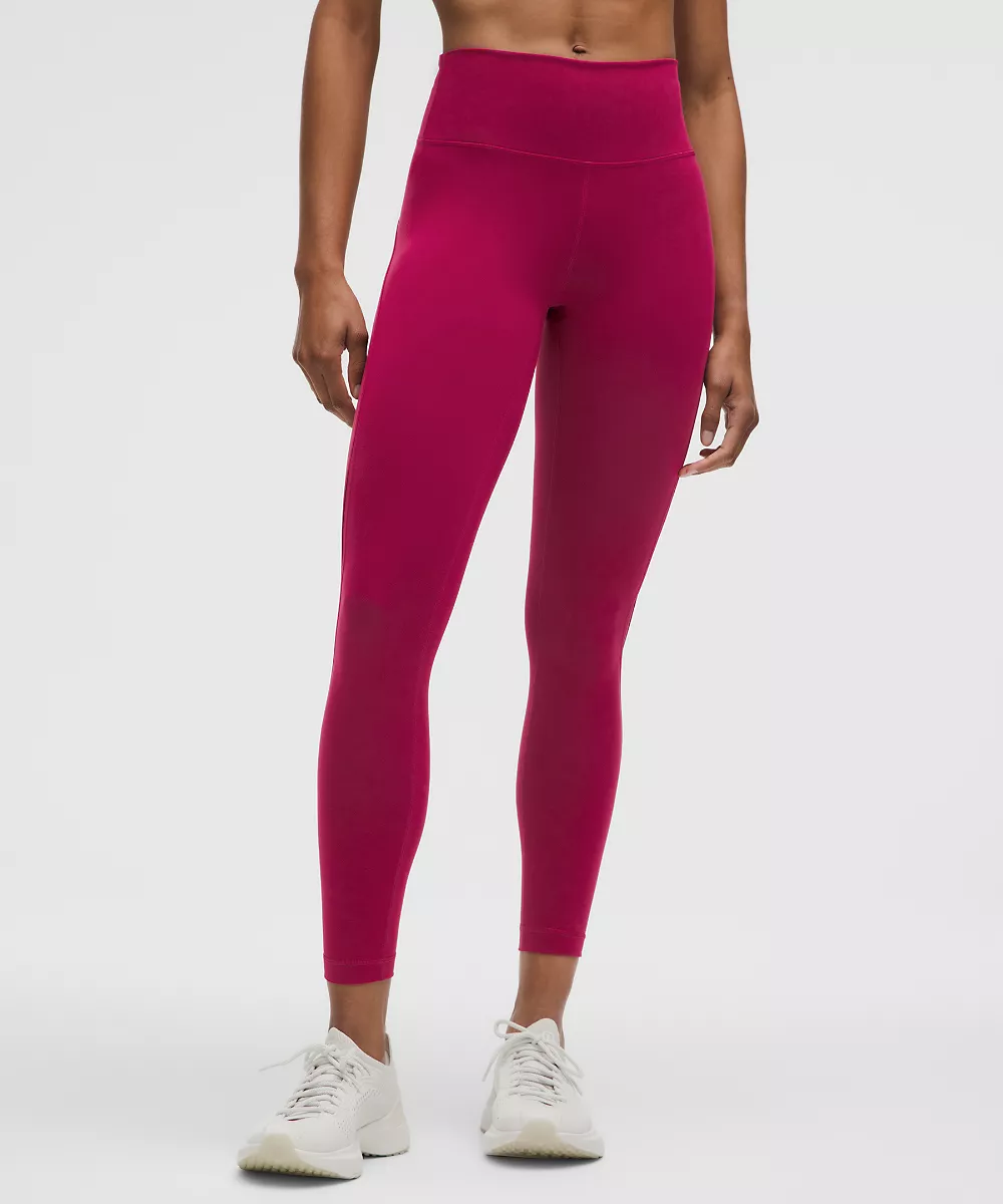 Legging taille haute à empiècement mesh Wunder Train 25" — Magenta Smoke, view 1