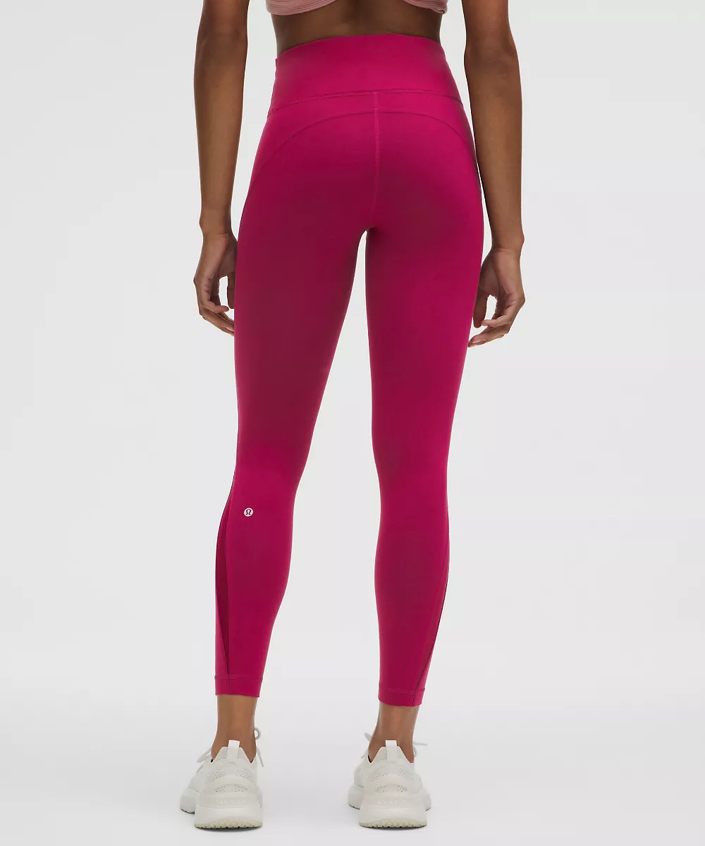 Legging taille haute à empiècement mesh Wunder Train 25" — Magenta Smoke, view 3