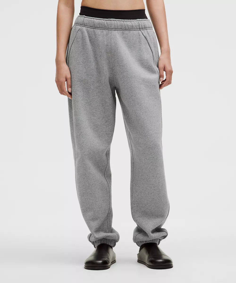 Jogging oversize taille mi-haute Scuba *Regular — Heathered Medium Grey, view 1