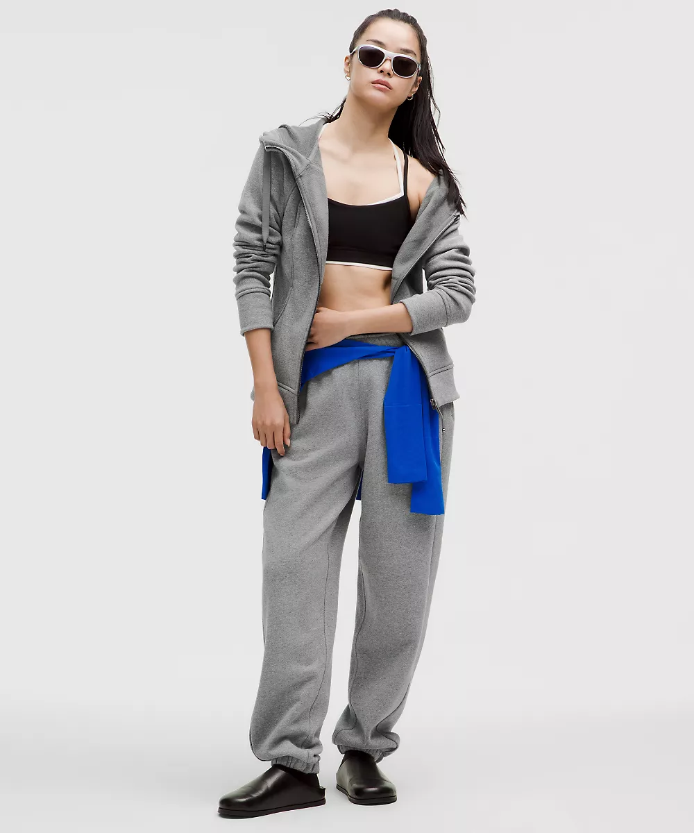 Jogging oversize taille mi-haute Scuba *Regular — Heathered Medium Grey, view 2