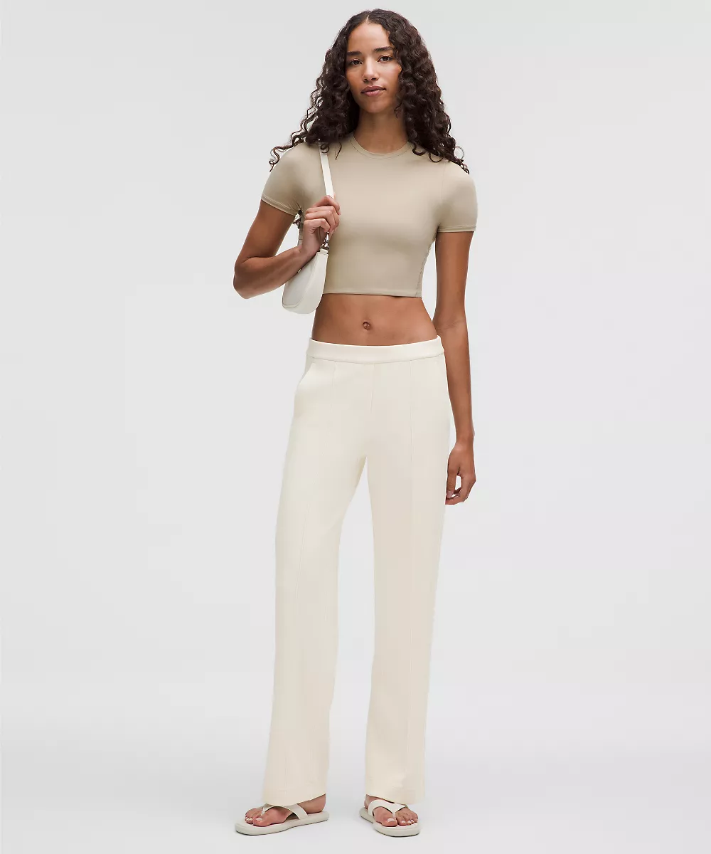 Pantalon Softstreme à plis taille mi-haute *Regular — Light Ivory, view 2