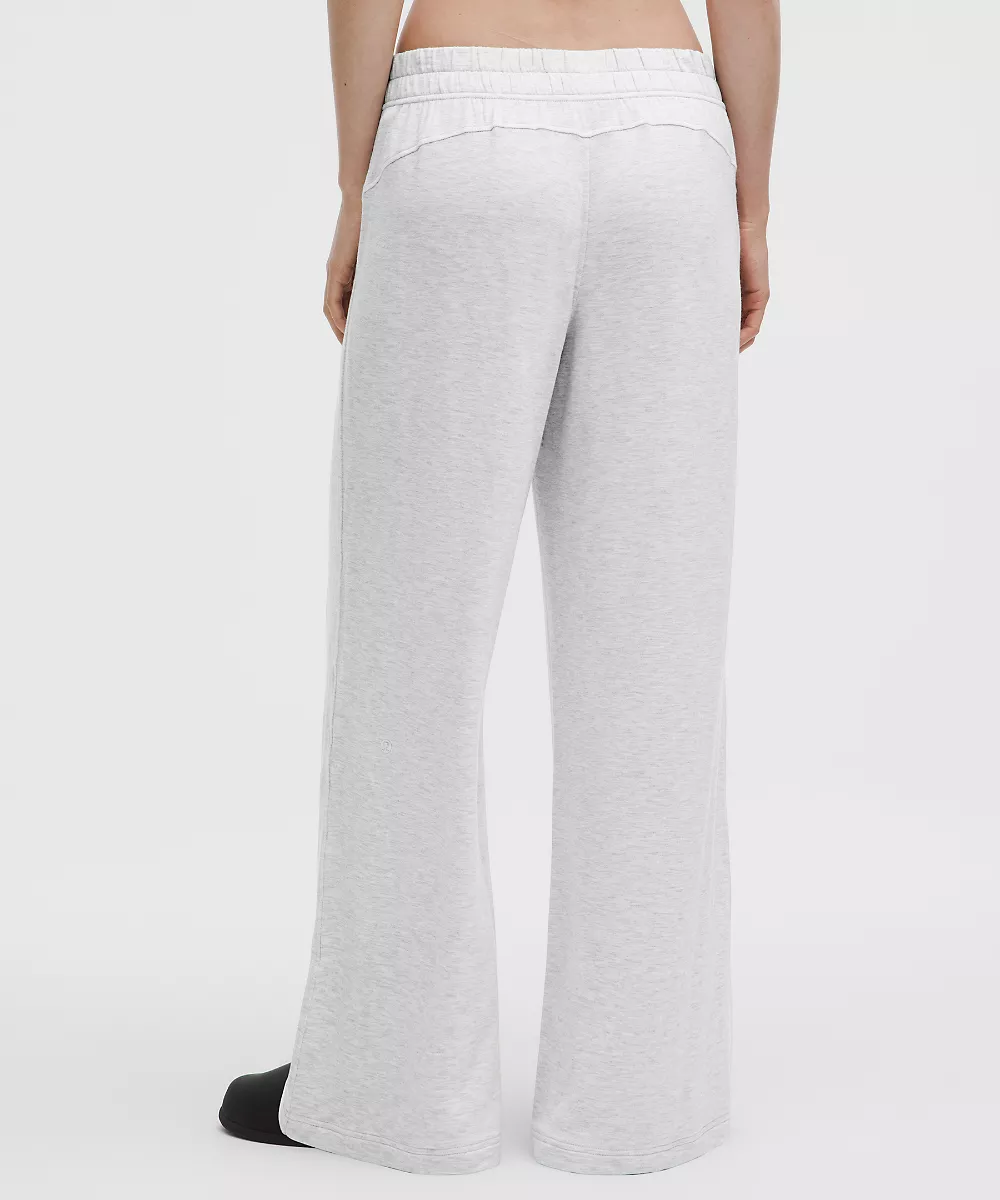 Pantalon jambe large taille mi-haute BeCalm — Heathered Core Ultra Light Grey, view 3