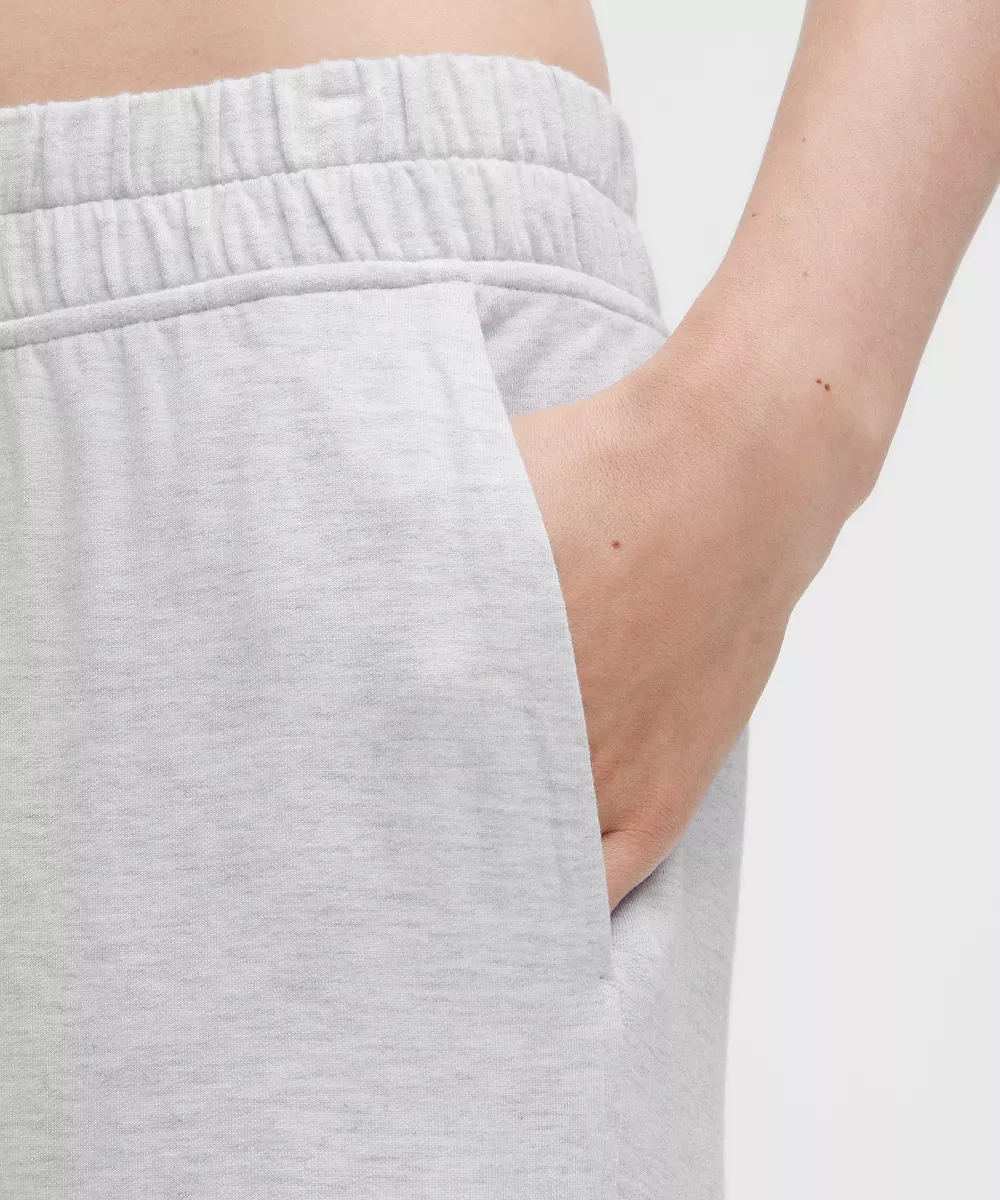 Pantalon jambe large taille mi-haute BeCalm — Heathered Core Ultra Light Grey, view 5