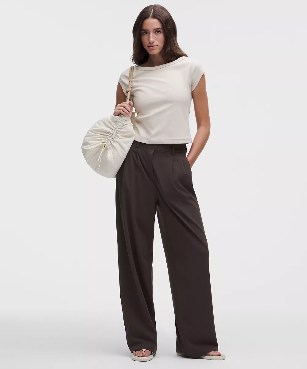 Pantalon Daydrift taille haute jambe large *Regular — Mahogany Muse, view 1