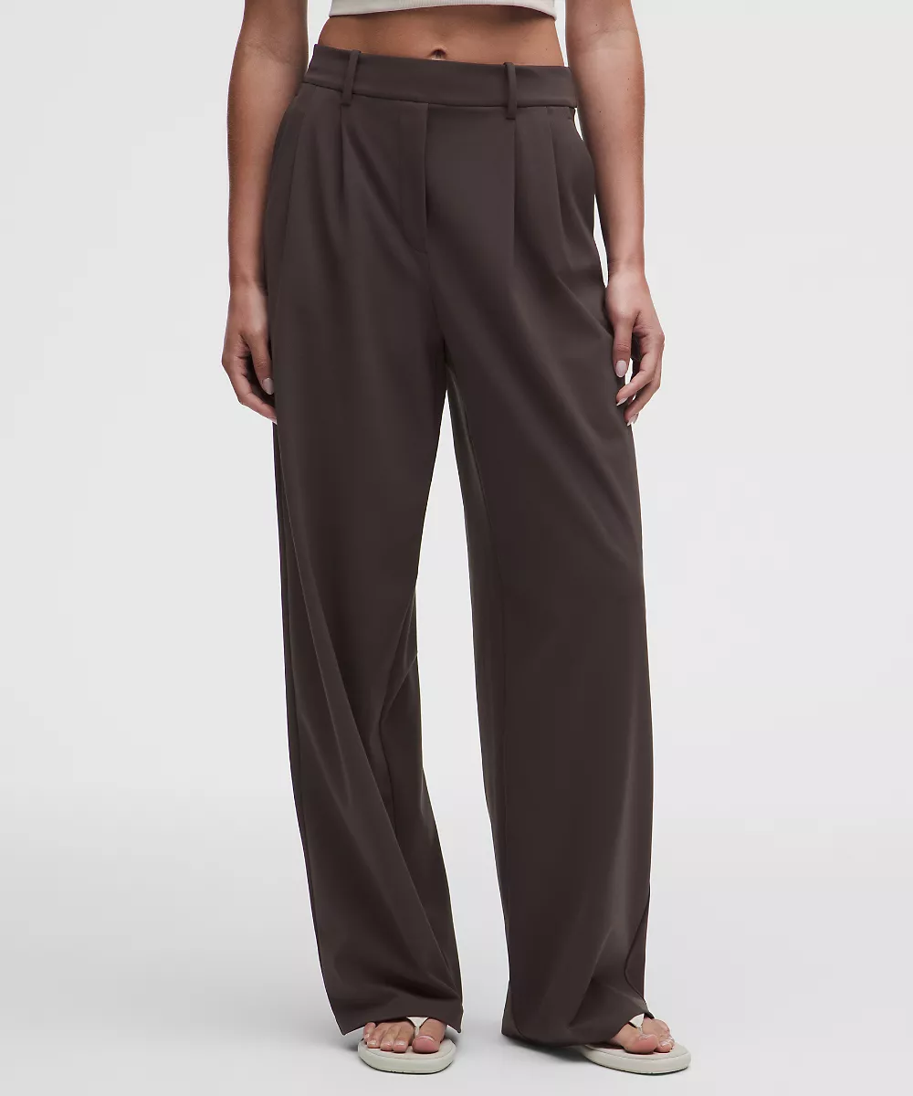 Pantalon Daydrift taille haute jambe large *Court — Mahogany Muse, view 2