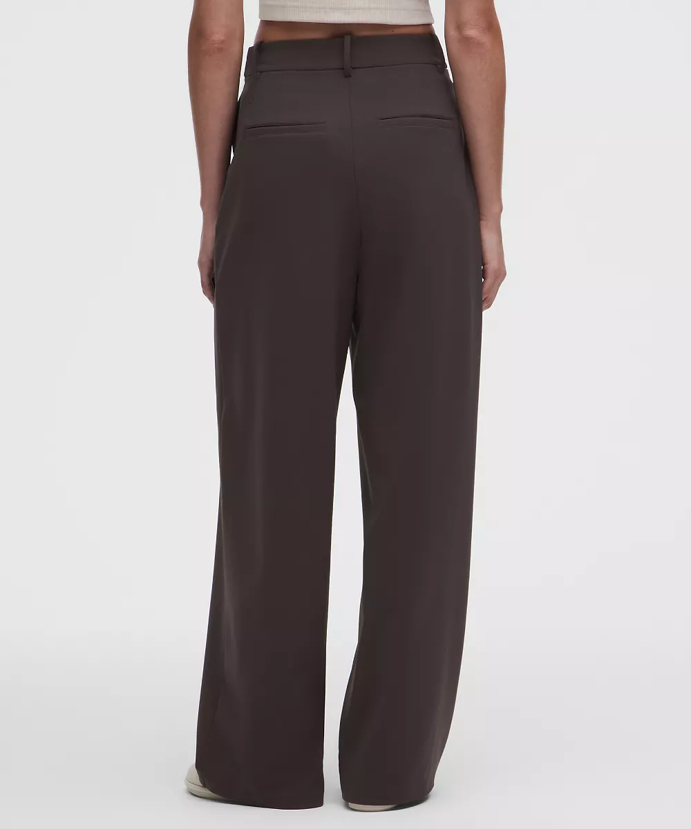 Pantalon Daydrift taille haute jambe large *Court — Mahogany Muse, view 3